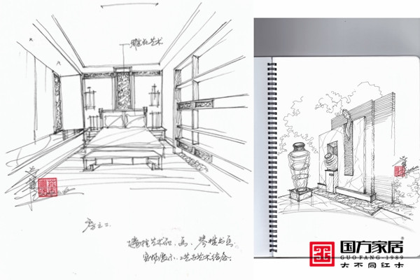 國方家居為客戶定制的家裝手情設(shè)計(jì)圖